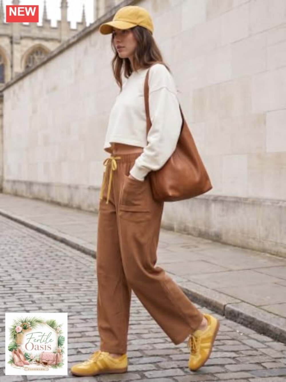 Womens Corduroy Barrel Pants Drawstring Wide Leg Baggy Fall Trousers - Picture 3 of 6